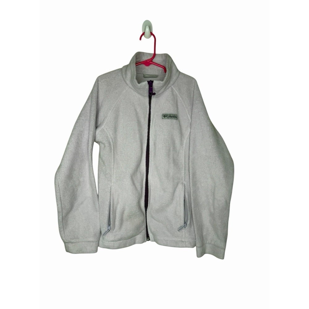Columbia Benton Springs Fleece Jacket Girls Lilac Youth Medium 10/12
